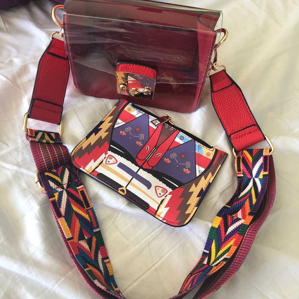 Small clear bag with boho strap - Picture 2 of 8